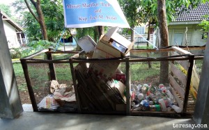 Drop-off area for recyclable materials
